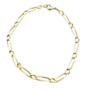 Bracelet or maille figaro