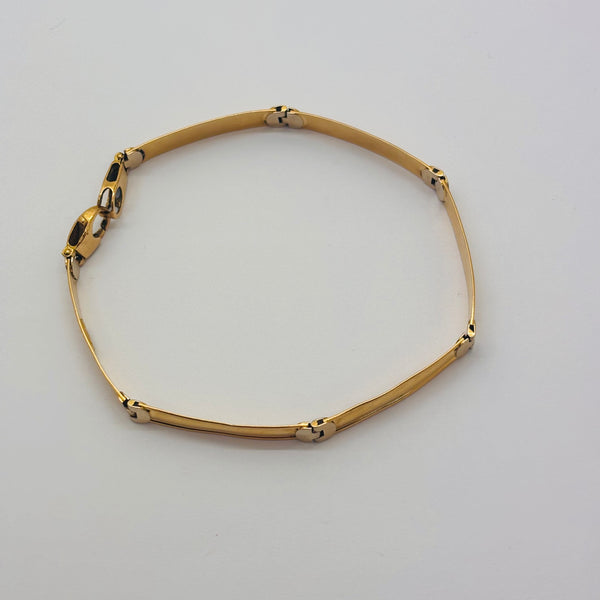 Bracelet gourmette en Or Jaune 18K 12.35 grs