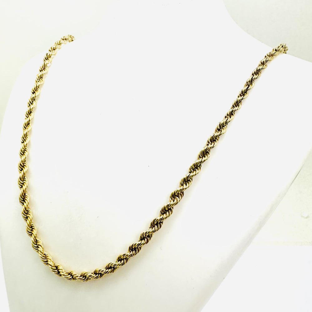 Collier Maille Corde Or Jaune