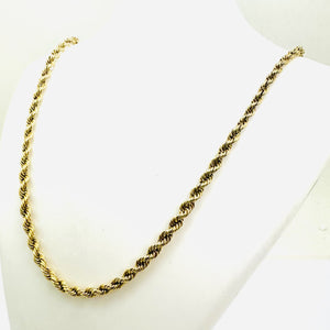 Collier Maille Corde Or Jaune