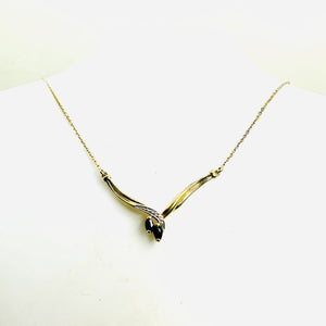 Collier Or Jaune et Saphir