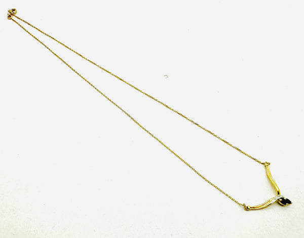 Collier Or Jaune et Saphir