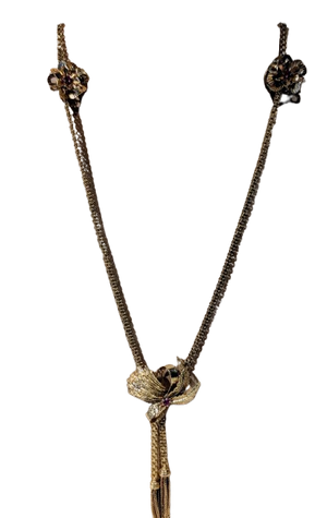 Parure avec Collier cravate et boucles d'oreille