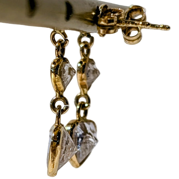 Boucles d'oreilles Pendantes en Or Jaune 18K