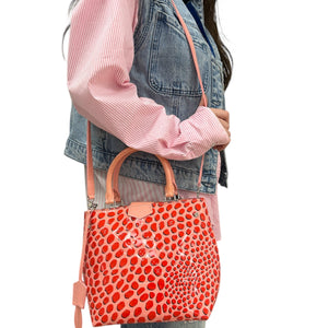 Sac Louis Vuitton Open Tote Jungle en Cuir Rose Vernis