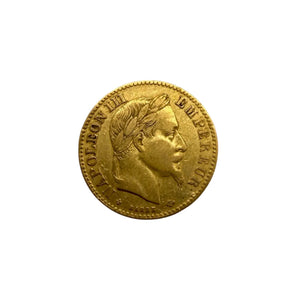 Pièce 10 Francs en Or Jaune Napoléon III 20k - 3.19 G