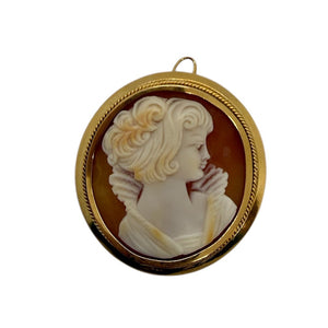 Pendentif camée en or jaune 18k - 10.01 G