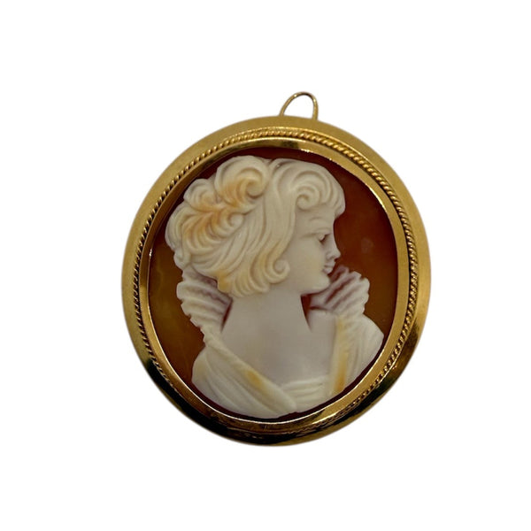 Pendentif camée en or jaune 18k - 10.01 G