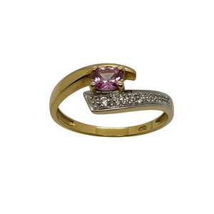 Bague en or jaune et blanc 18 K - Taille 60 - 2.60 G