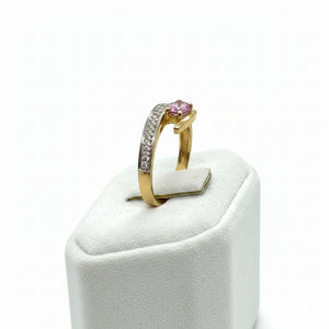 Bague en or jaune et blanc 18 K - Taille 60 - 2.60 G