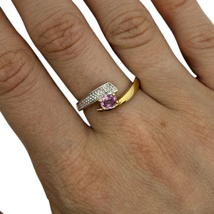 Bague en or jaune et blanc 18 K - Taille 60 - 2.60 G