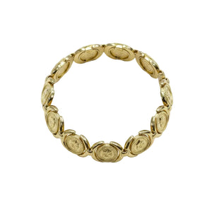 Bracelet médaillon vintage en or jaune