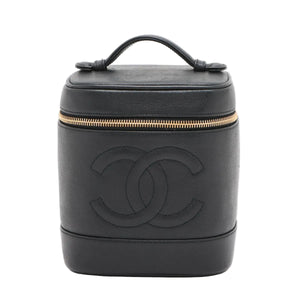 Sac Vanity Chanel cuir caviar noir
