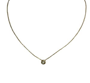 Collier Princesse Or Jaune avec Diamant 0.3cm