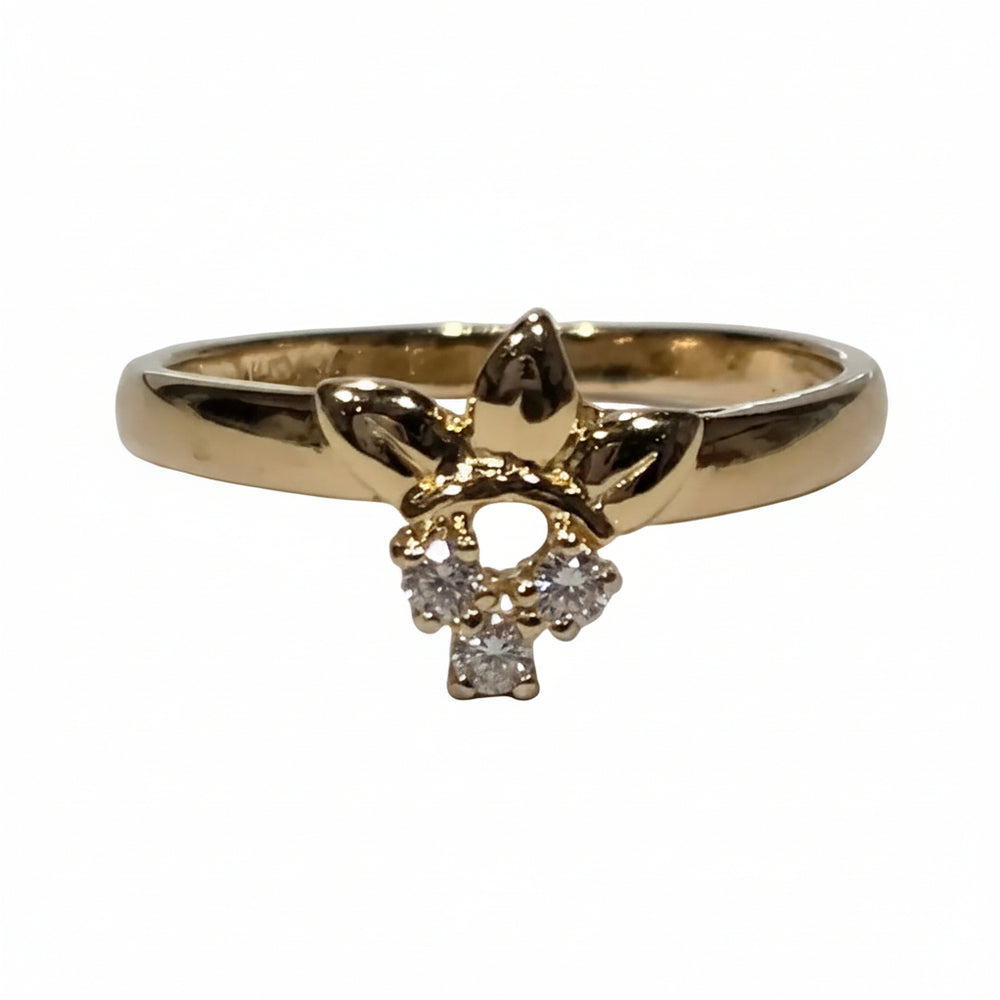 Bague en Or Jaune 750 avec Oxyde de Zirconium