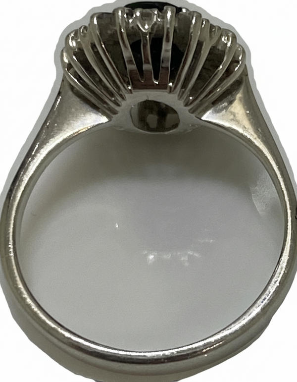 Bague en Argent et Or Blanc 18K - Taille 49