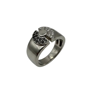 Bague en Or Blanc 18K avec Diamants