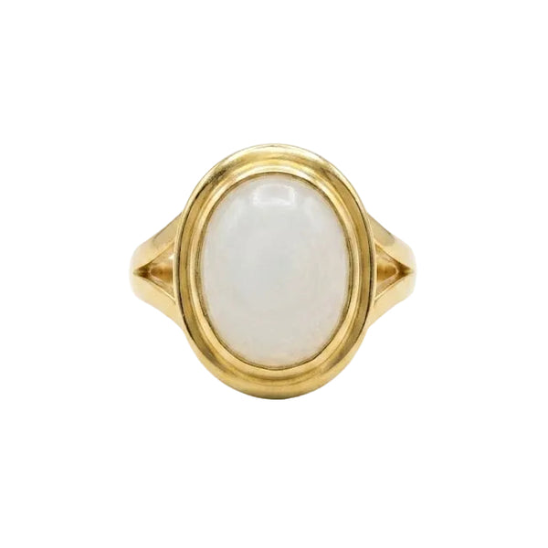 Chevalière en Or Jaune avec Pierre Oxyde de Zirconium 18K