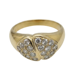 Bague Or Jaune Diamants Empierrée 18K