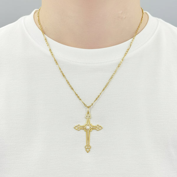 Pendentif Croix en Or Jaune 18K - 3.08g