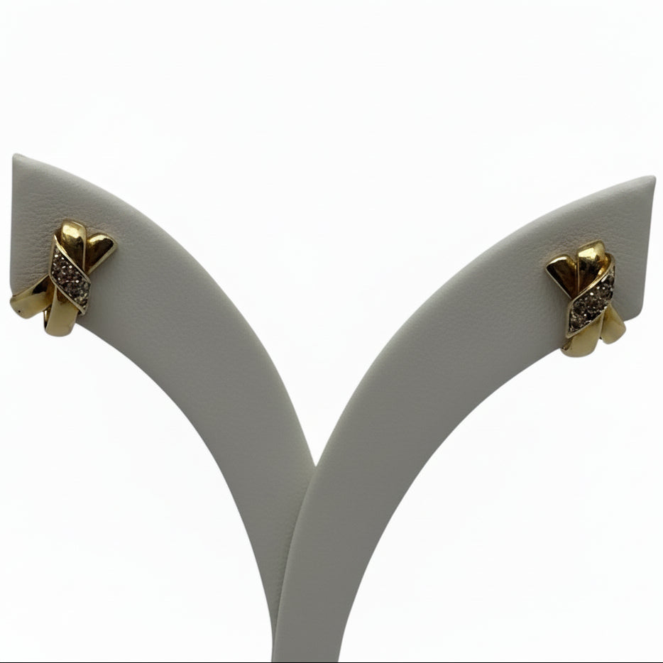 Boucles d'oreilles fantaisie en Or Jaune 18K - 3.53Grs