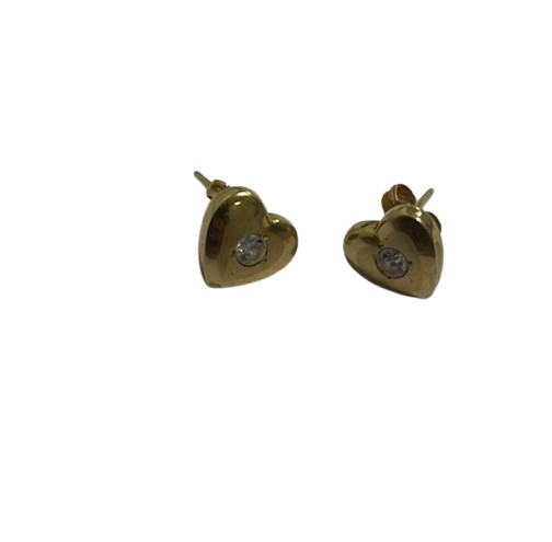 Boucles d'oreilles en Or Jaune 18K Coeur