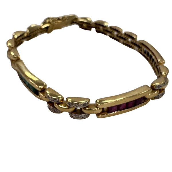 Bracelet Barrettes en Or Jaune 18K