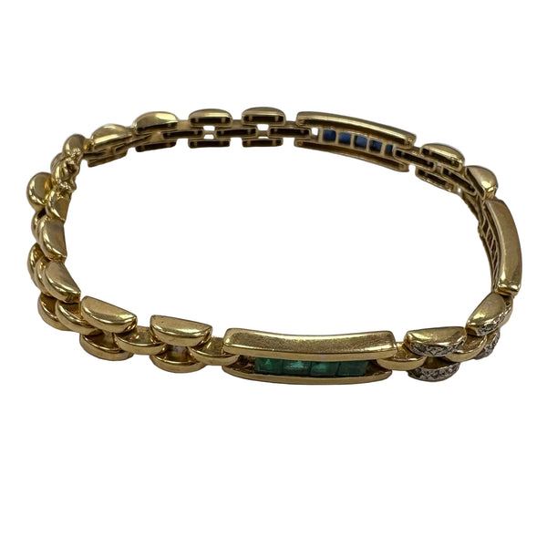Bracelet Barrettes en Or Jaune 18K