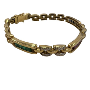 Bracelet Barrettes en Or Jaune 18K
