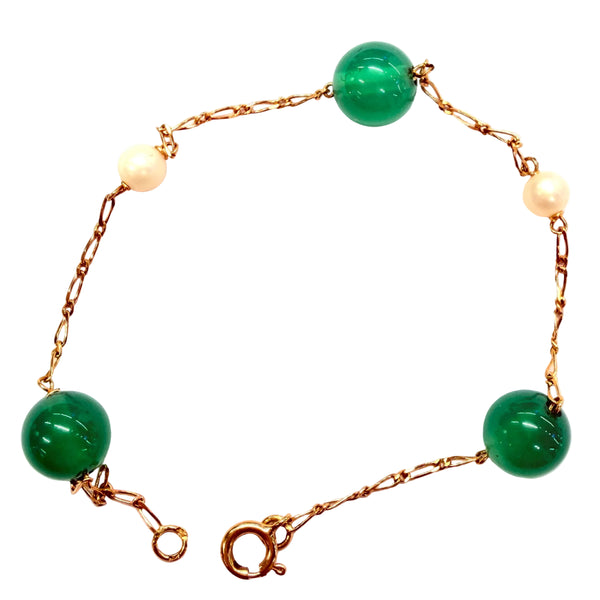 Bracelet avec Perle en Or Jaune 18K