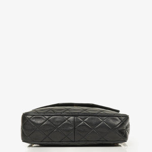 Sac à bandoulière Camera Chanel en cuir lisse noir