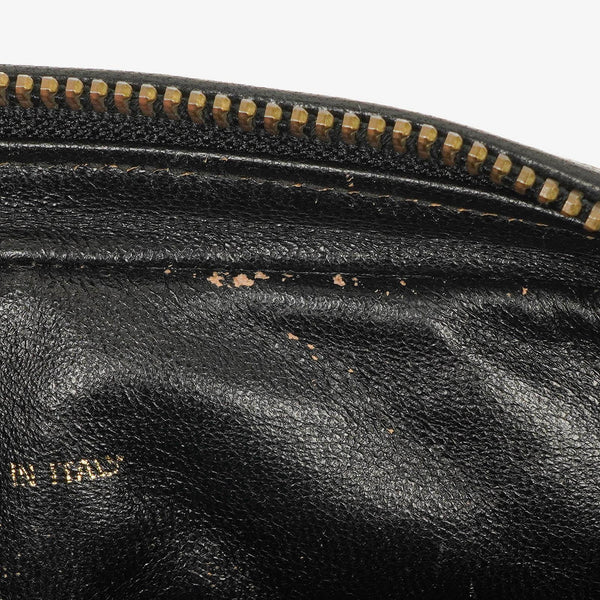 Sac à bandoulière Camera Chanel en cuir lisse noir