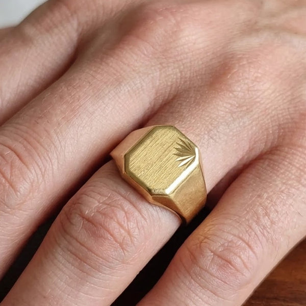 Chevalière en Or Jaune 18K