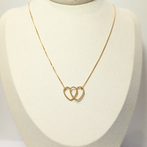 Collier Princesse en Or Jaune avec Mailles Forçat Torsadé 18K