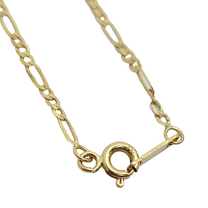 Chaîne maille Figaro en Or Jaune 18K