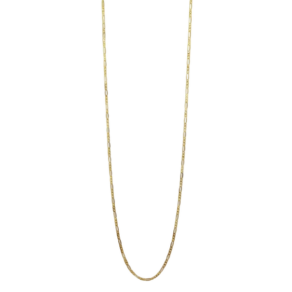 Chaîne maille Figaro en Or Jaune 18K
