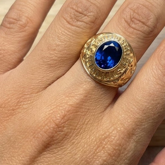 Bague Chevalière Or Jaune 18 K - Taille 66 - 11 G