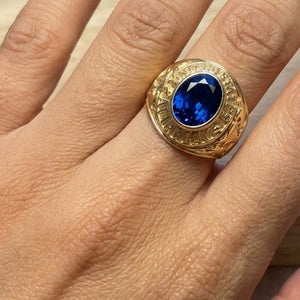 Bague Chevalière Or Jaune 18 K - Taille 66 - 11 G