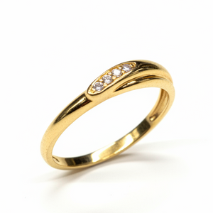 Bagues en Or Jaune 18k avec Diamants