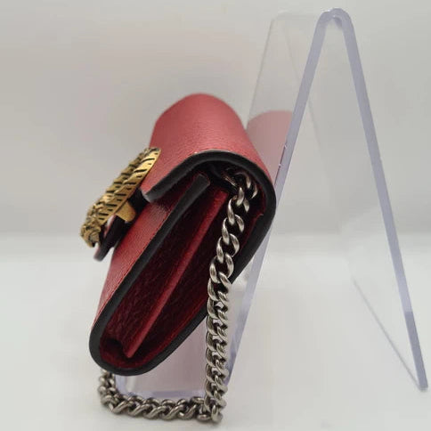 Portefeuille Dionysus Gucci en cuir rouge - Comme Neuf