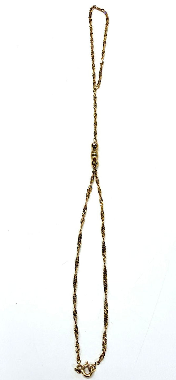 Bracelet/bague maille torsadée en Or jaune 18K - 2.73g