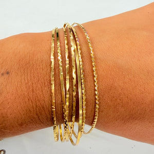 Bracelet jonc or jaune 18k