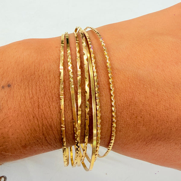 Bracelet jonc or jaune 18k