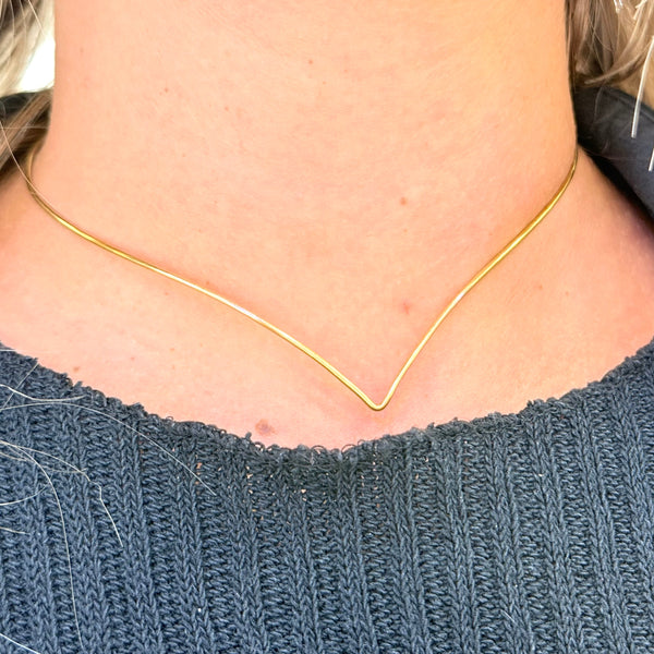 Collier Ras du Cou en Or Jaune 18k - 7.90 Grs