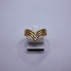 Bagues anneau en or jaune et blanc 18K Taille-59