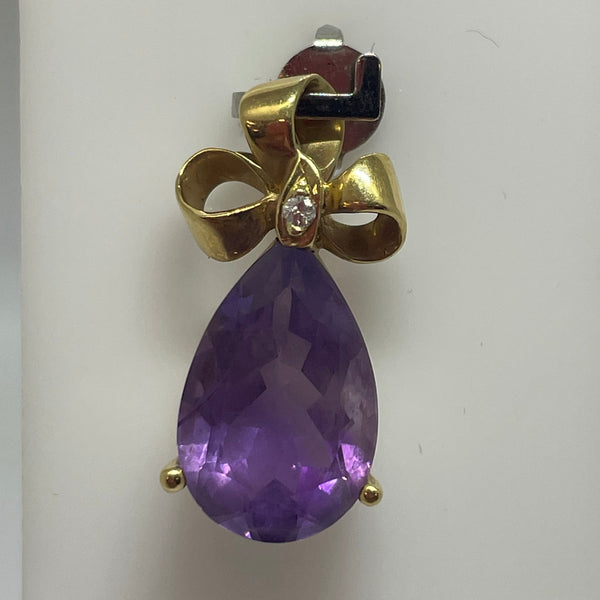 Pendentif Solitaire Or Jaune 18 Carats Poids-3.4 Grs