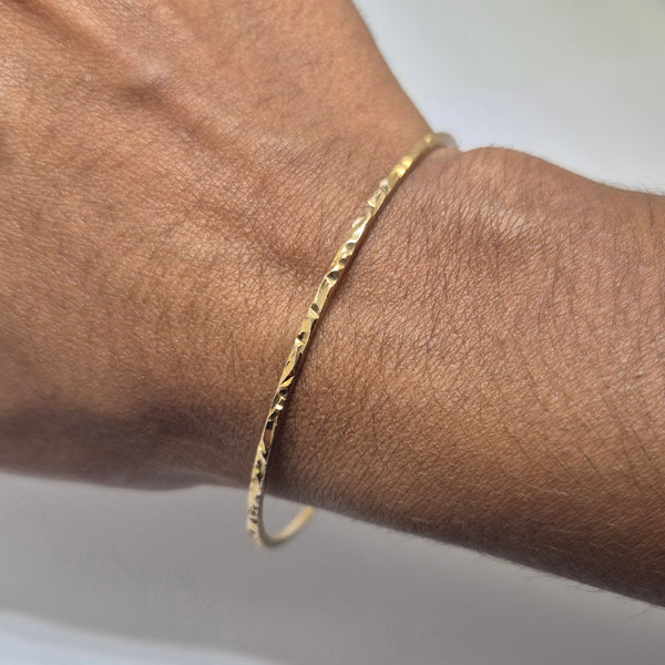 Bracelet jonc en or jaune 18 carats