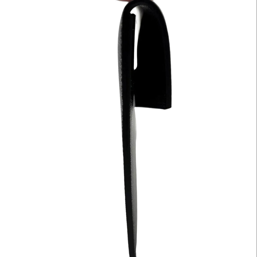 Pochette Saint Laurent Uptown en cuir noir grain de poudre