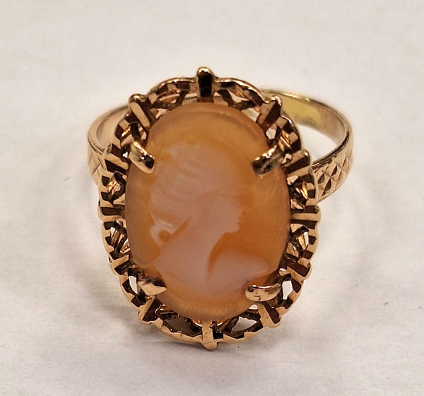 Bague Camée Or Jaune 18K Taille 50