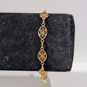 Bracelet Or Jaune Maille Filigrane